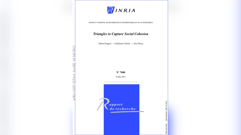 Triangles to Capture Social Cohesion