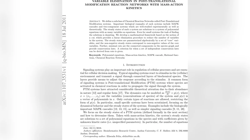 Variable elimination in post-translational modification reaction   networks with mass-action kinetics
