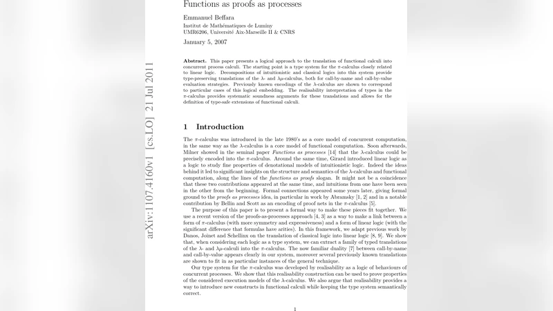 Functions as proofs as processes