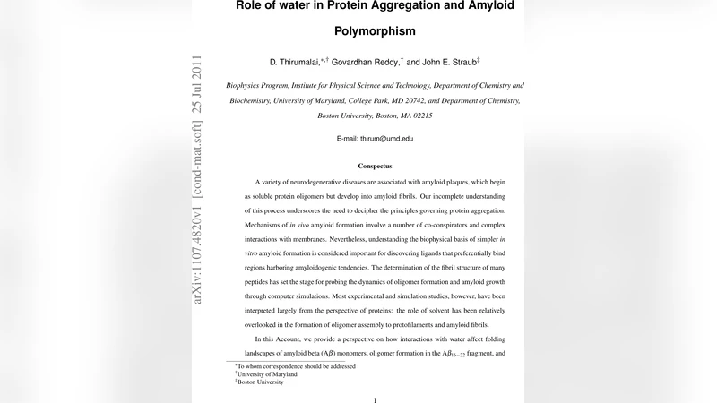 Role of water in Protein Aggregation and Amyloid Polymorphism