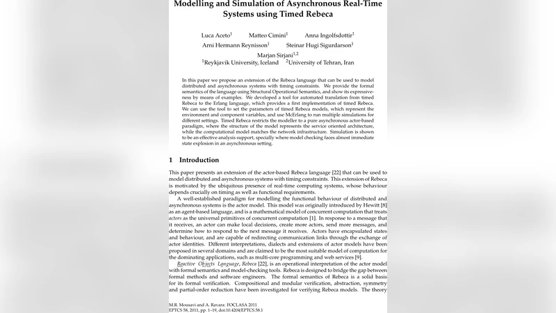 Modelling and Simulation of Asynchronous Real-Time Systems using Timed   Rebeca