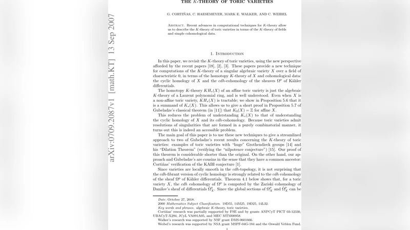 The $K$-theory of toric varieties