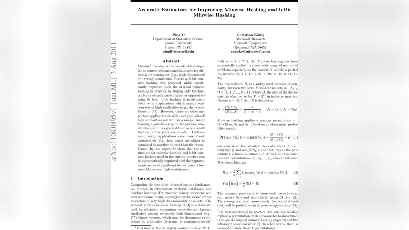 Accurate Estimators for Improving Minwise Hashing and b-Bit Minwise   Hashing