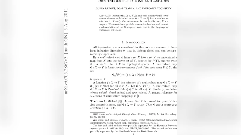 Continuous selections and sigma-spaces