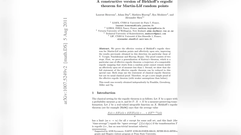 A constructive version of Birkhoffs ergodic theorem for Martin-L"of   random points