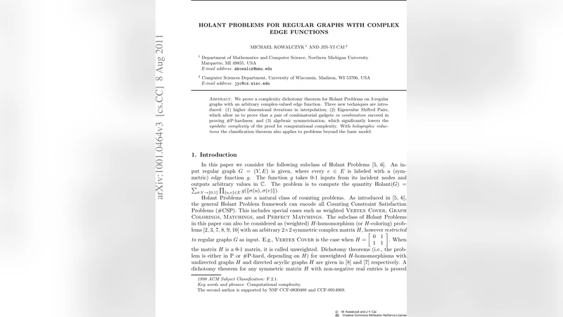 Holant Problems for Regular Graphs with Complex Edge Functions