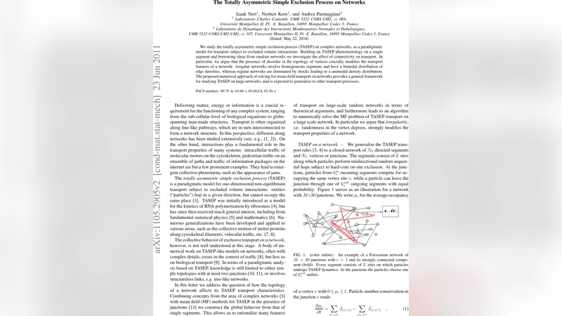 The totally asymmetric simple exclusion process on networks