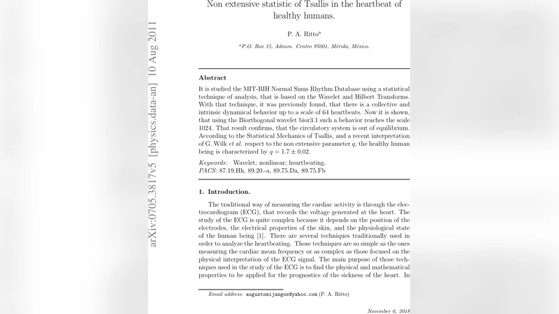 Non extensive statistic of Tsallis in the heartbeat of healthy humans