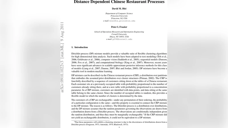 Distance Dependent Chinese Restaurant Processes