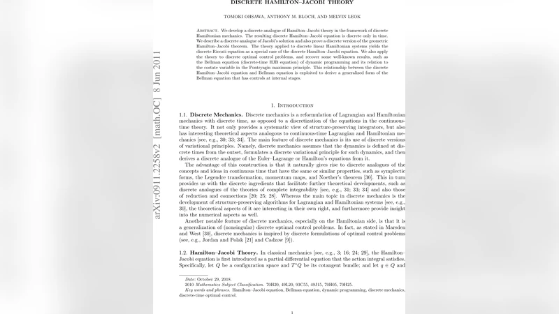 Discrete Hamilton-Jacobi Theory