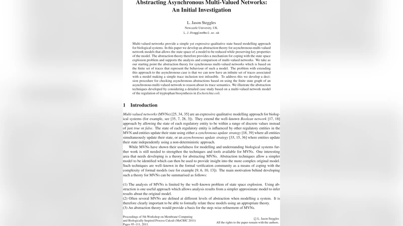 Abstracting Asynchronous Multi-Valued Networks: An Initial Investigation