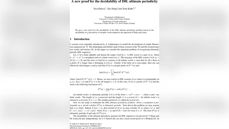 A new proof for the decidability of D0L ultimate periodicity