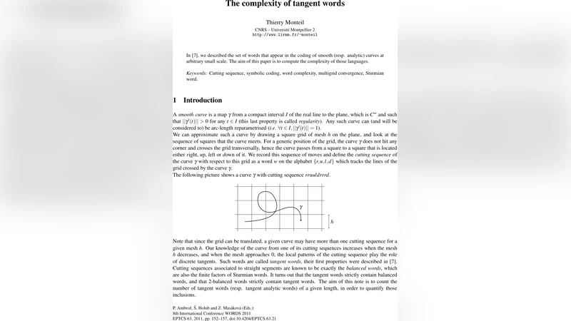 The complexity of tangent words