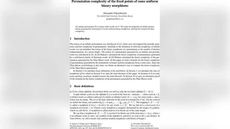 Permutation complexity of the fixed points of some uniform binary   morphisms