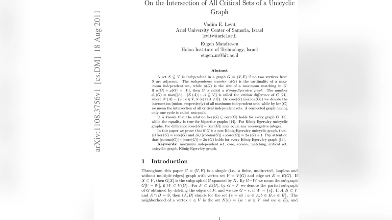 On the Intersection of All Critical Sets of a Unicyclic Graph