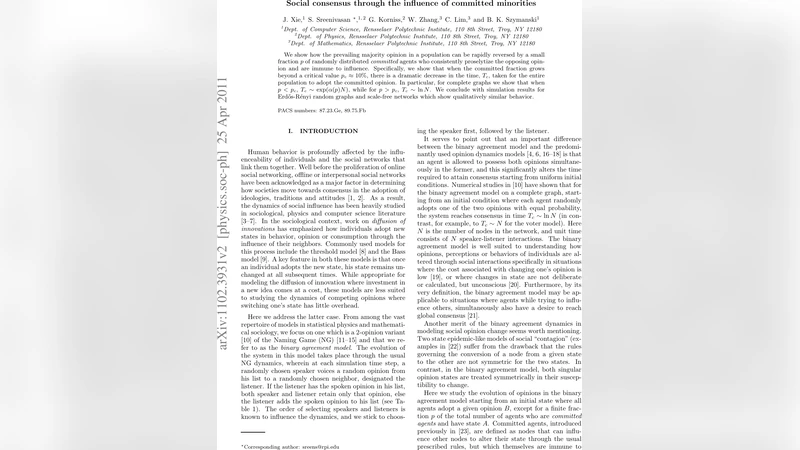 Social consensus through the influence of committed minorities