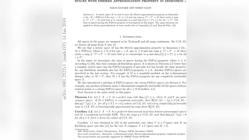 Spaces with fibered approximation property in dimension $n$