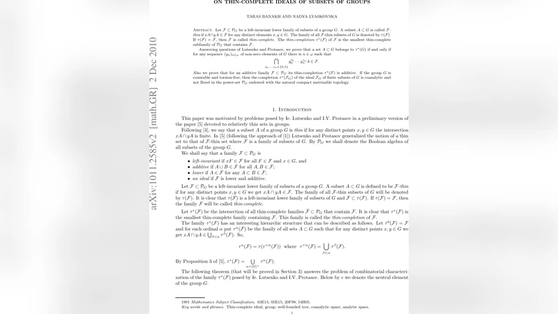 On thin-complete ideals of subsets of groups