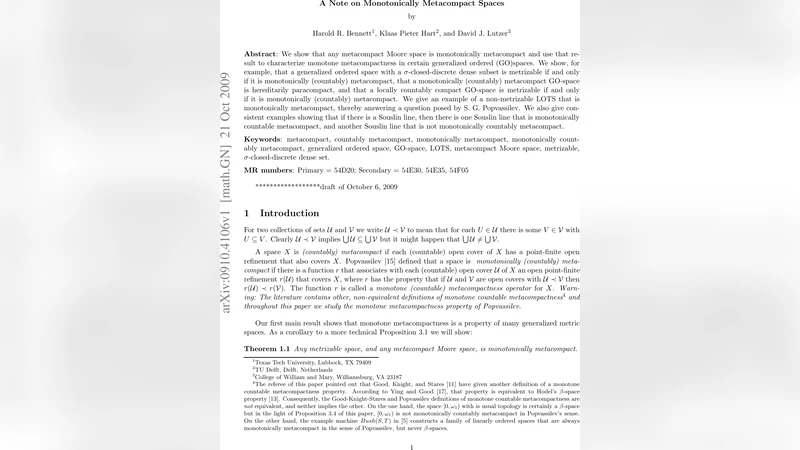 A Note on Monotonically Metacompact Spaces