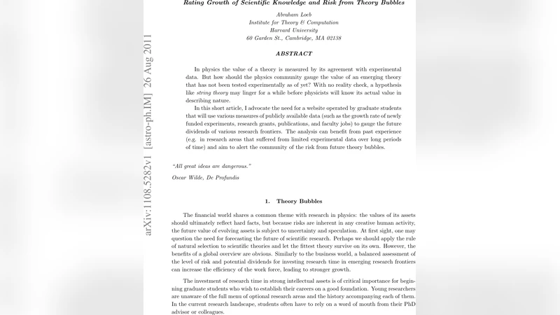 Rating Growth of Scientific Knowledge and Risk from Theory Bubbles