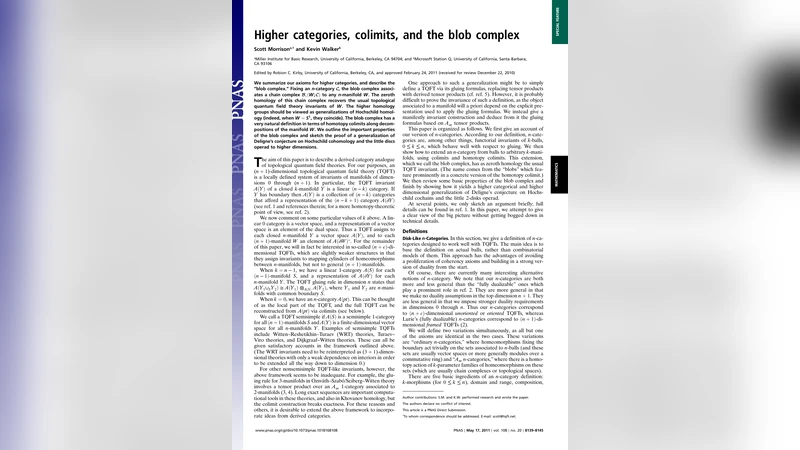Higher categories, colimits, and the blob complex