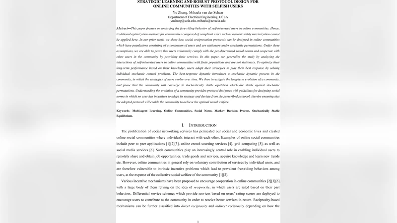 Strategic Learning and Robust Protocol Design for Online Communities   with Selfish Users