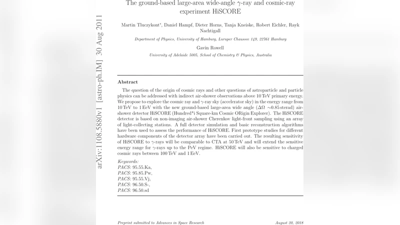 The ground-based large-area wide-angle gamma-ray and cosmic-ray   experiment HiSCORE