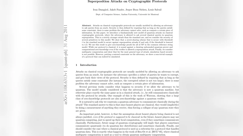Superposition Attacks on Cryptographic Protocols