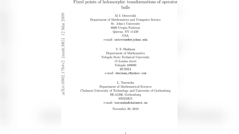 Fixed points of holomorphic transformations of operator balls
