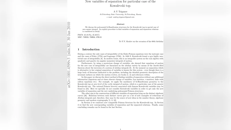 New variables of separation for particular case of the Kowalevski top