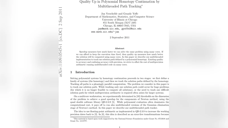 Quality Up in Polynomial Homotopy Continuation by Multithreaded Path   Tracking