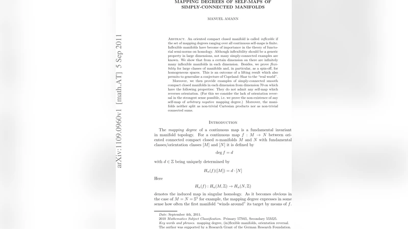 Mapping degrees of self-maps of simply-connected manifolds