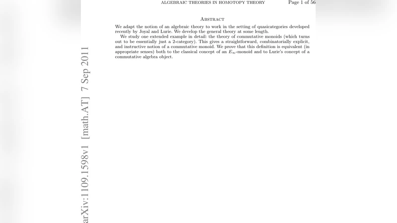 Algebraic theories, span diagrams and commutative monoids in homotopy   theory