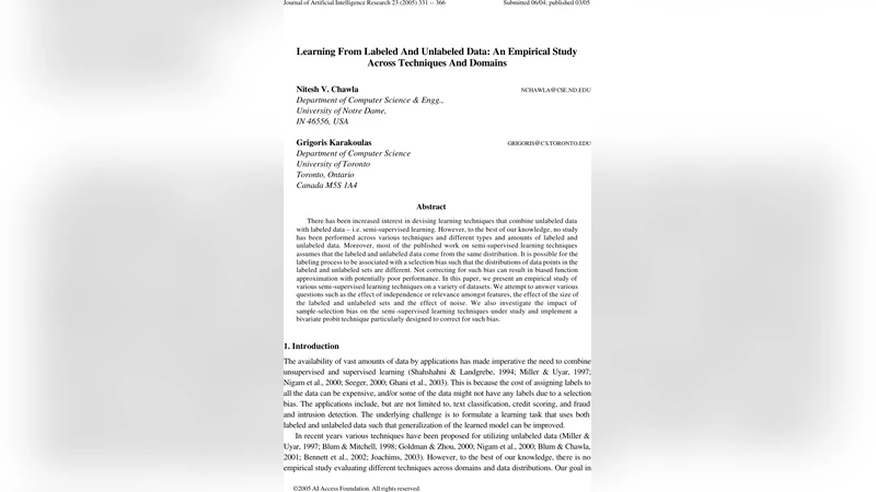 Learning From Labeled And Unlabeled Data: An Empirical Study Across   Techniques And Domains