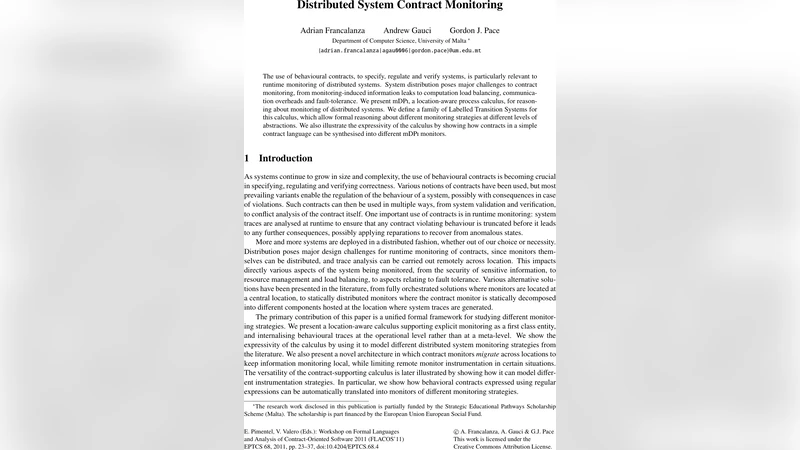 Distributed System Contract Monitoring
