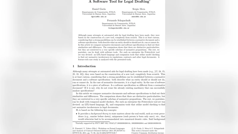 A Software Tool for Legal Drafting