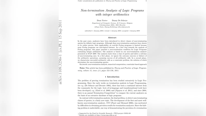 Non-termination Analysis of Logic Programs with Integer arithmetics