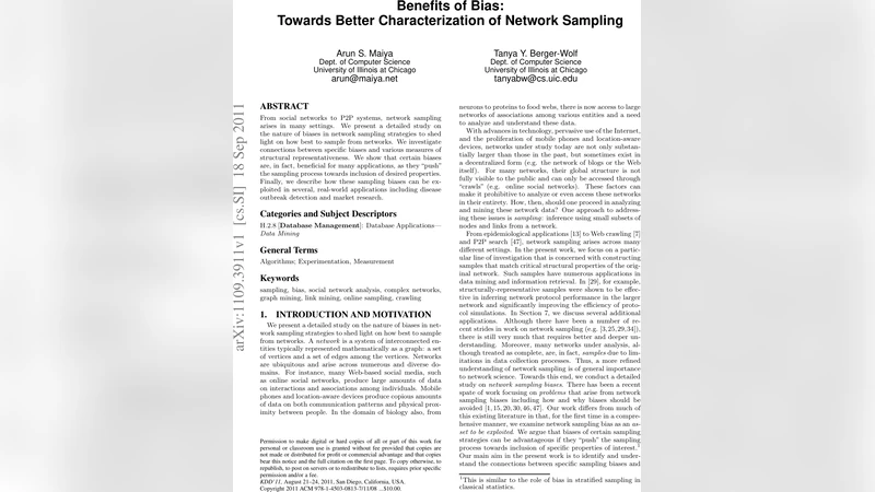 Benefits of Bias: Towards Better Characterization of Network Sampling