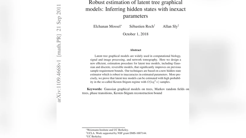 Robust estimation of latent tree graphical models: Inferring hidden   states with inexact parameters