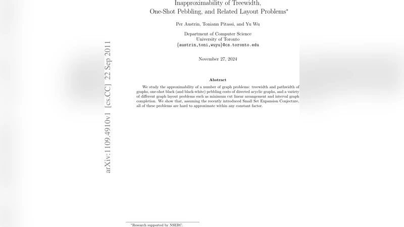 Inapproximability of Treewidth, One-Shot Pebbling, and Related Layout   Problems