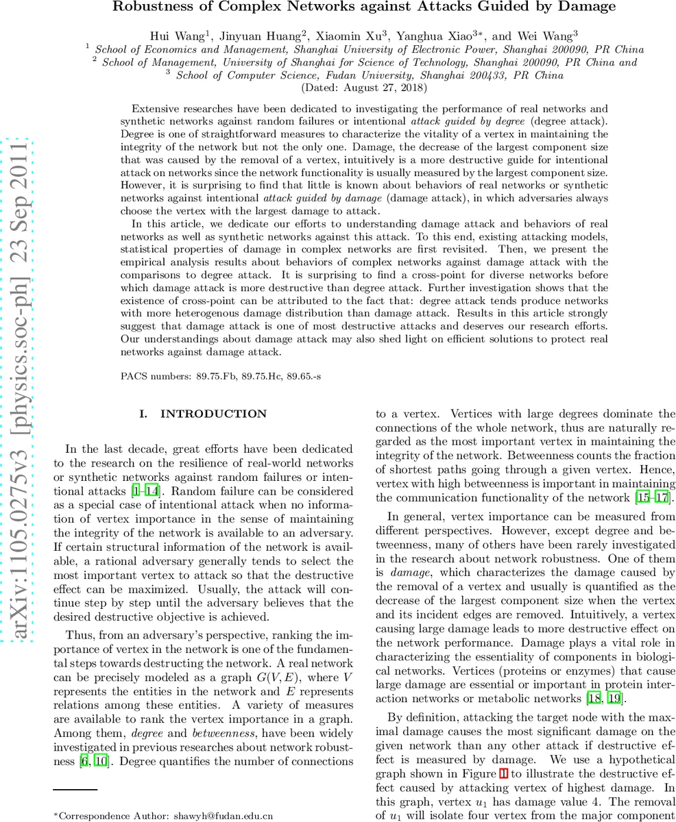 Robustness of Complex Networks against Attacks Guided by Damage