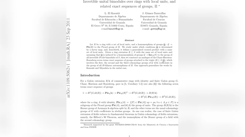 Invertible unital bimodules over rings with local units, and related   exact sequences of groups II