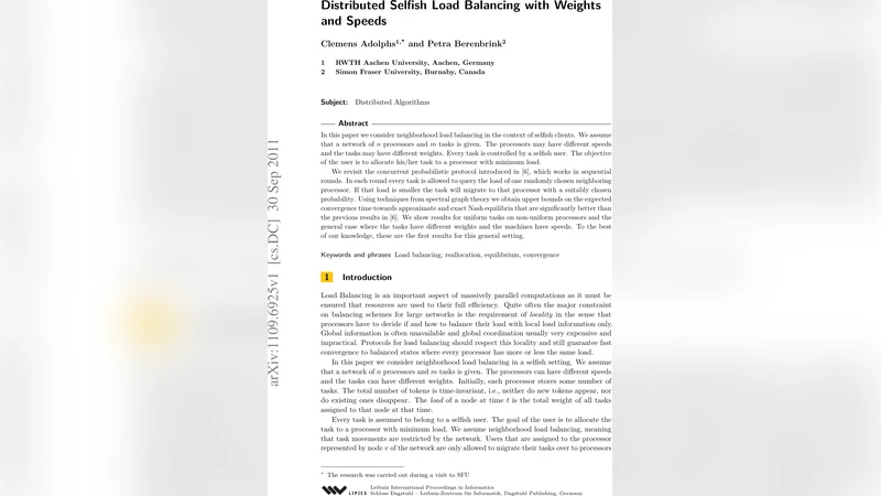 Distributed Selfish Load Balancing with Weights and Speeds