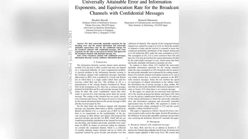 Universally Attainable Error and Information Exponents, and Equivocation   Rate for the Broadcast Channels with Confidential Messages