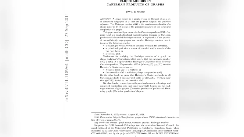 Clique Minors in Cartesian Products of Graphs