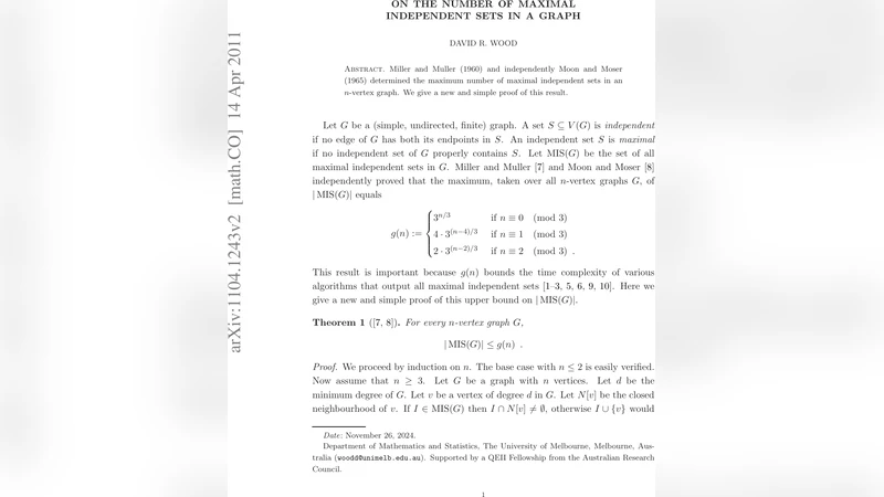 On the number of maximal independent sets in a graph