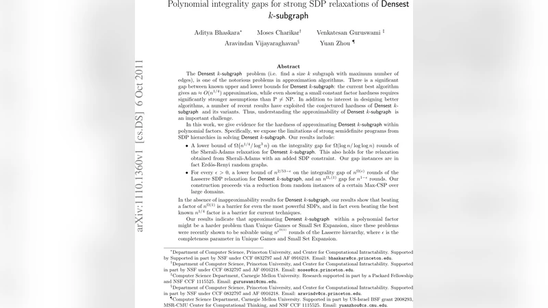 Polynomial integrality gaps for strong SDP relaxations of Densest   k-subgraph