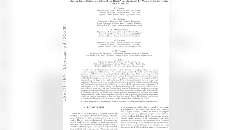 Are Epileptic Seizures Quakes of the Brain? An Approach by Means of   Nonextensive Tsallis Statistics