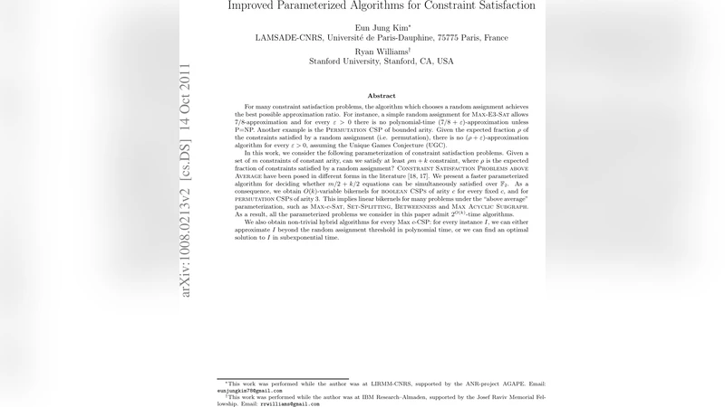 Improved Parameterized Algorithms for Constraint Satisfaction