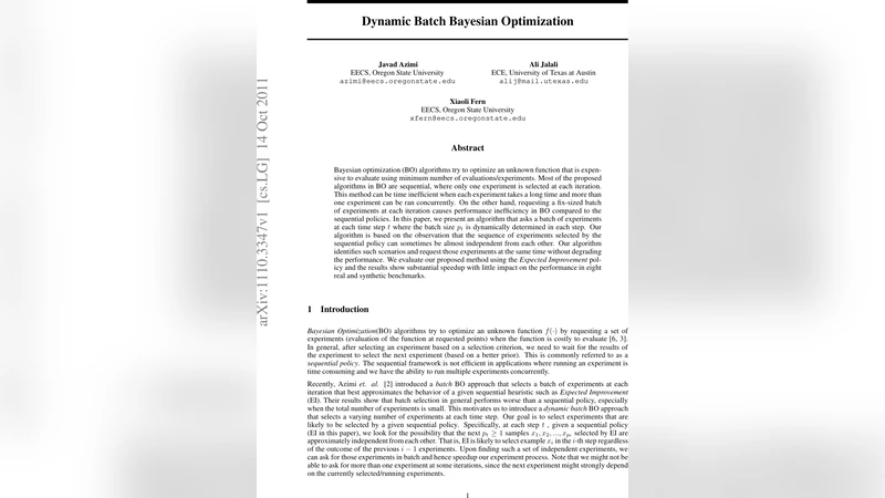 Dynamic Batch Bayesian Optimization